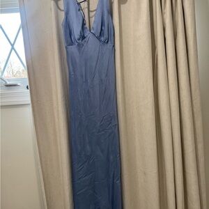 Abercrombie & Fitch Blue Satin Slip Dress